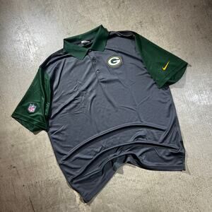 Nike NFL Green Bay Packers Dri-Fit Polo Shirt XL Green